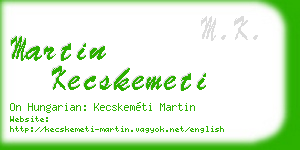 martin kecskemeti business card